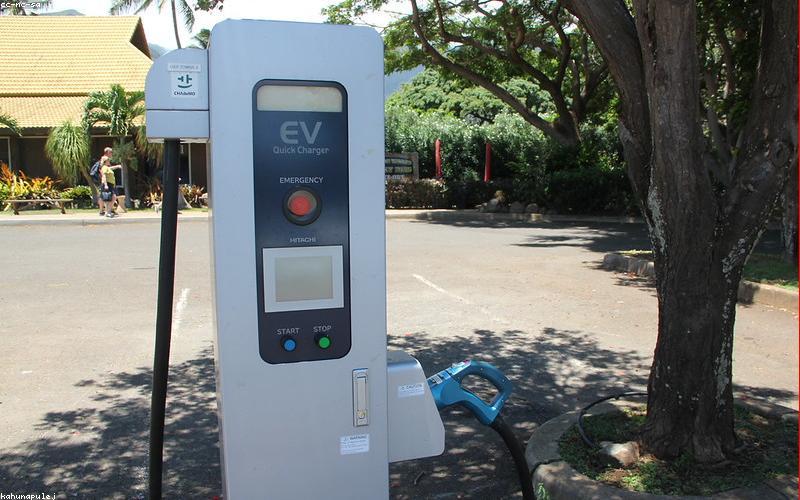 Electric vehicle charging outdoors